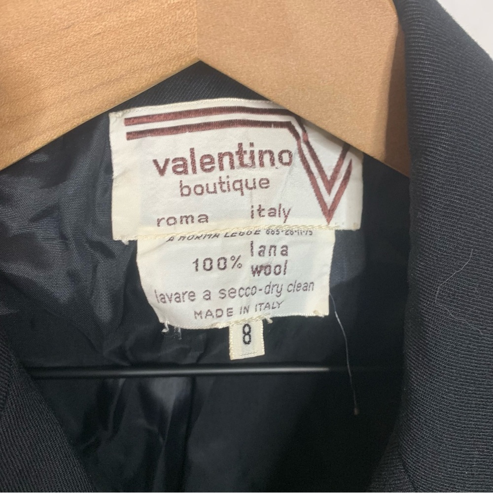Valentino Black Wool Blazer Button Jacket Size 8 - Picture 10 of 10